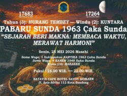 Perayaan Awal Tahun 1 Suklapaksa Kartika 1963 Çaka Sunda Digelar di Bandung, Angkat Tema “Sejarah Beri Makna”